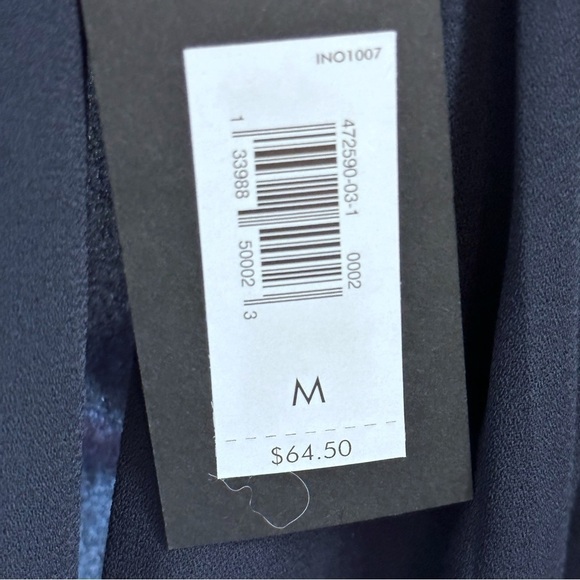 New! Banana Republic Navy Pleated Neck Blouse Sleeveless Career Medium - Picture 11 of 11